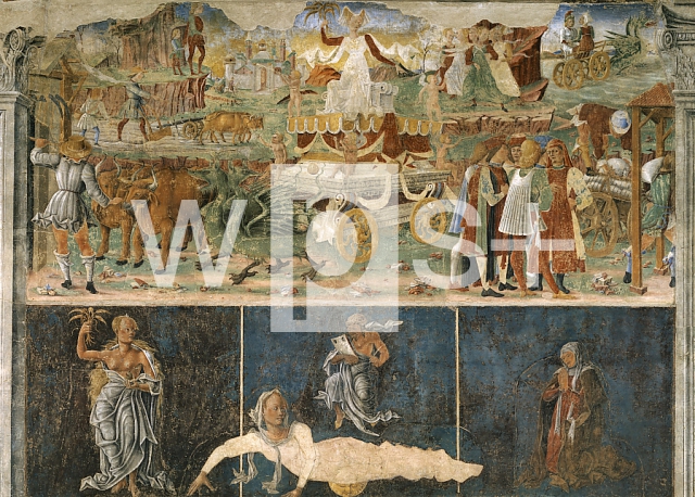 COSSA Francesco del｜月暦画：8月「ケレスの凱旋」（部分）