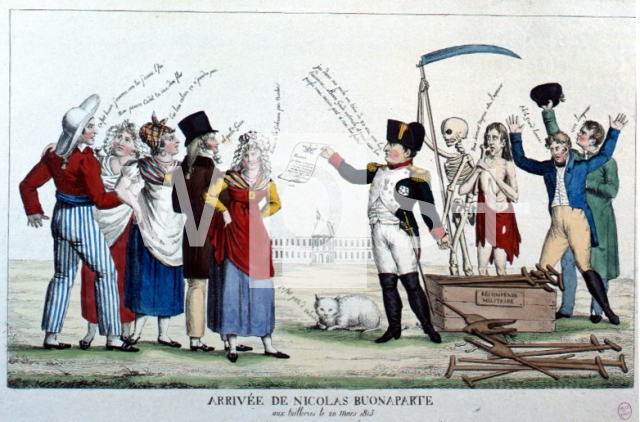 ｜テュイルリーに到着するニコラス・ボナパルテ、1815年3月20日