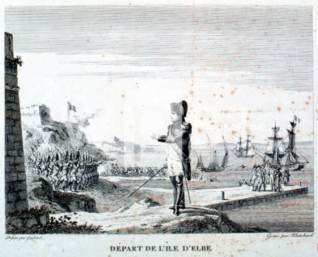 ｜百日天下、4名たらずの兵を連れエルバ島のポルト・フェライオを出発するナポレオン、1815年2月26日午後