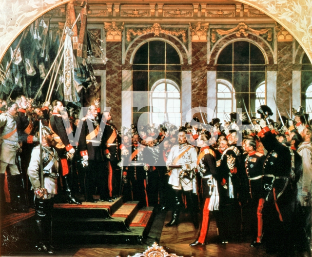 WERNER Anton von｜ヴェルサイユ宮殿・鏡の間でのドイツ皇帝即位布告式、1871年1月18日