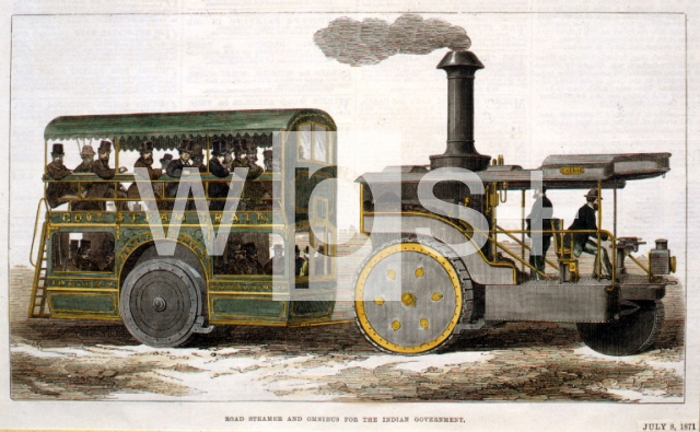 ｜インド政府の為の蒸気自動車と乗合いバス、1871年7月8日