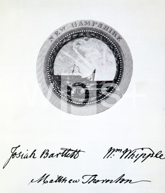 ｜ニューハンプシャー州の紋章と代表者のサイン