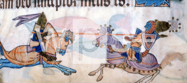 ｜第3回十字軍中、リチャード1世に打たれるサラディン（右）
