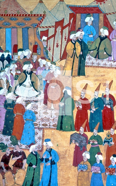 LEVNI Abdulcelil｜アフメト3世の割礼を終えた4人の王子たちの前に次々と贈り物が届けられる