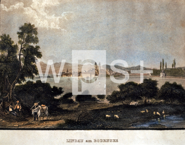 ｜リンダウとボーデン湖、1850年