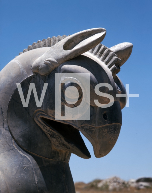 ｜ペルセポリス遺跡、双頭の鷲の柱頭（部分）