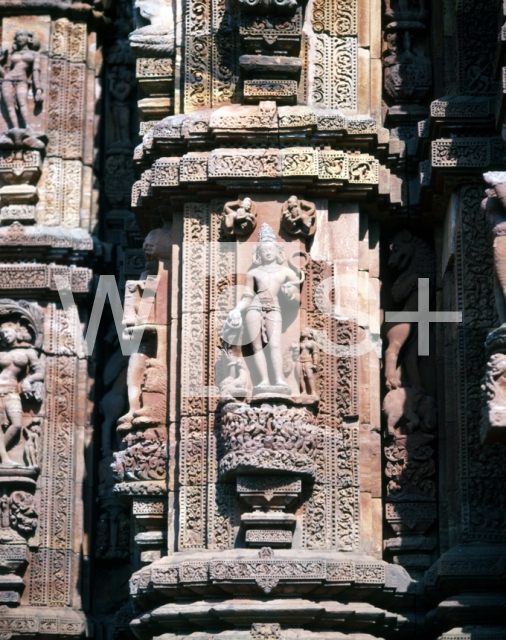｜ブバネーシュヴァル遺跡、ラジャラーニ寺院の外壁浮彫り「バルナ神」