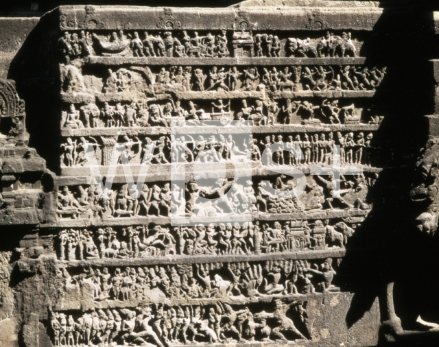 ｜エローラ石窟群、第16窟カイラーサナータ寺院「ラーマーヤナ」