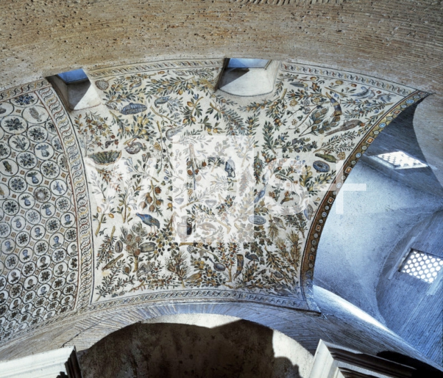 ｜サンタ・コスタンツァ廟堂の穹窿モザイク（部分）