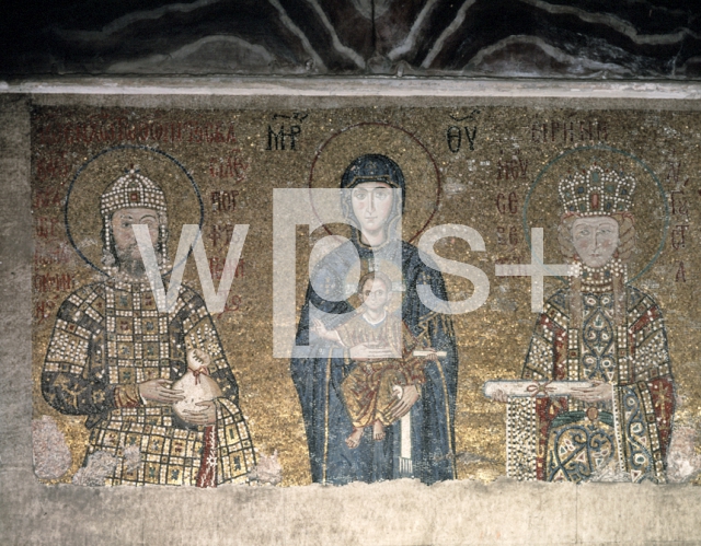｜アヤソフィア（ハギア・ソフィア大聖堂）「聖母子と皇帝ヨハネス2世コムネノスと皇妃イレーネ」