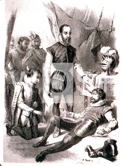 DURAY A.｜瀕死のフランス王アンリ2世とパレ、1559年6月30日