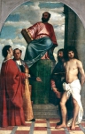 TIZIANO Vecellio｜玉座の聖マルコと４人の聖者