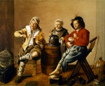 MOLENAER Jan Miense｜楽奏する2人の男子と女子