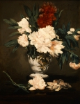 MANET Edouard ｜牡丹の花束の壺