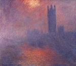MONET Claude Oscar｜ロンドン、国会議事堂、霧の中の太陽