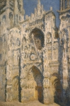 MONET Claude Oscar｜ルーアン大聖堂、正面玄関とサン・ロメロ塔：明るい陽光（青と金のハーモニー）