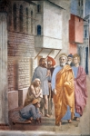 MASACCIO (Tommaso di ser Giovanni di Mone Cassai)｜己の影を投じて病者を癒す聖ペテロ