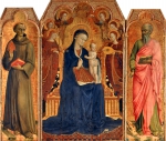 SASSETTA (Stefano di Giovanni)｜六人の天使に囲まれた聖母子