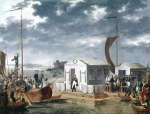 ｜ニーメン川の筏の上で会議するナポレオンとアレクサンダー1世、1807年6月25日