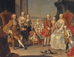 MEYTENS Martin van｜フランツ1世、マリア・テレジアと13人と子供たち、1756年
