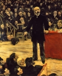 RAFFAELI Jean-Francois｜政治集会で演説するクレマンソー、1885年