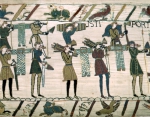 ｜ヘースティングズの戦い：武器と鎖帷子を船に運ぶ図