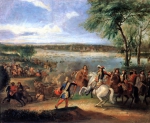 ｜ルイ14世と彼の軍隊は、オランダを攻撃するためにライン川を渡った、1672年