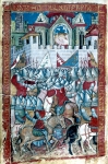 ｜パンプローナの町を包囲するカール大帝の騎士たち