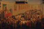 MARTIN Pierre-Denis｜戴冠式後、ランスの大司教宮で宴を催うルイ15世、1722年10月25日