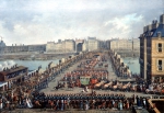 BERTAUX Jacques｜ポンヌフを通るナポレオン1世の戴冠式の行列、1804年12月2日