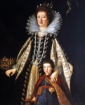 ｜マリア・マッダレーナ・ダウストリアと息子フェルナンド２世の肖像