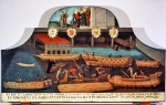 ｜木造船の一部を建造していたヴェネツィアの兵器廠（工場）に取り付けられていた大工ギルドの看板