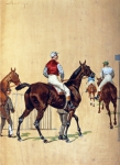 LEGRAS Edouard｜騎手の検量場の出口、1889年グランプリ