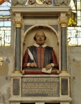 JOHNSON Gerard｜ホーリー・トリニティ教会にあるシェイクスピア没後数年内に建てられた記念碑