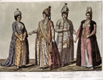 FERRARIO Giulio｜奴隷（左）と夏、春、冬の貴婦人
