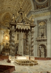 BERNINI Gian Lorenzo｜サン・ピエトロ大聖堂「聖ペテロの墓の上に建つバルダッキーノ（大天蓋）」