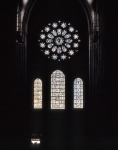 ｜ノートルダム大聖堂 (シャルトル)の西正面入口上のバラ窓と3連窓
