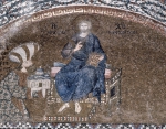 ｜コーラ修道院付属救世主聖堂（カーリエ博物館）「キリストとモザイクの寄進者テオドロス・メトキテス」