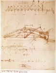 LEONARDO DA VINCI｜ダ・ヴィンチの自筆原稿「旋回橋の図面」の建設の説明