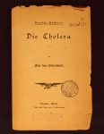 ｜ペッテンコーファー著「コレラ」についての出版物の扉ページ