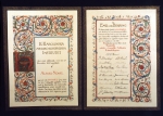 ｜ベーリングのノーベル医学・生理学賞の賞状、1901年
