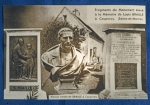 ｜ルイ・ブライユが作った盲人用アルファベットなどの記録が彫られた記念碑とクプヴレの生家とプライユの像